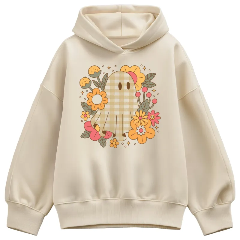 Instant Message - Ghost Pattern Florals - Women's Oversized Fleece Hoodie Sweatshirt sold by Zulily
