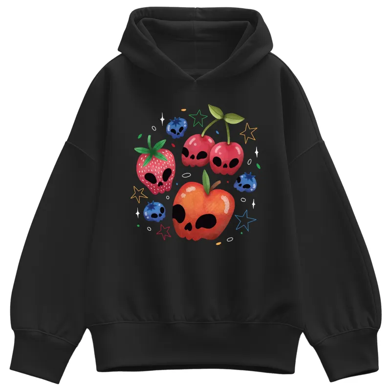 Instant Message - Jack-O-Lantern Fruit - Women's Oversized Fleece Hoodie Sweatshirt made by Zulily
