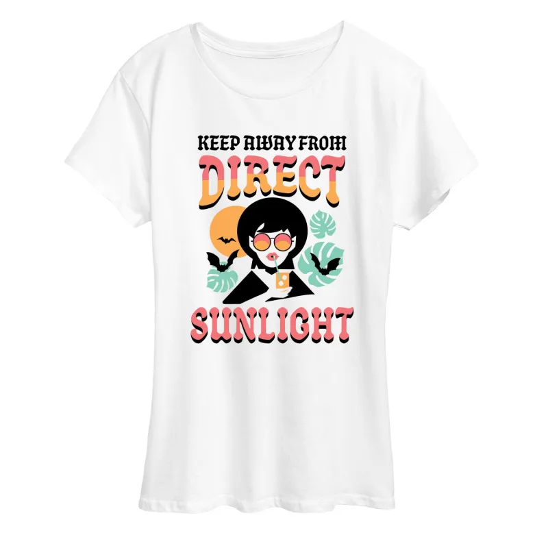 Instant Message - Keep Away From Direct Sunlight - Women's Short Sleeve Graphic T-Shirt sold by Zulily