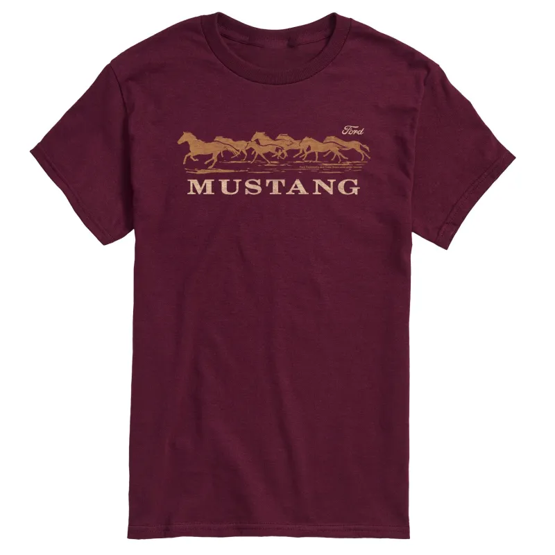 Ford - Mustang Running Horses - Men's Short Sleeve Graphic T-Shirt sold by Zulily