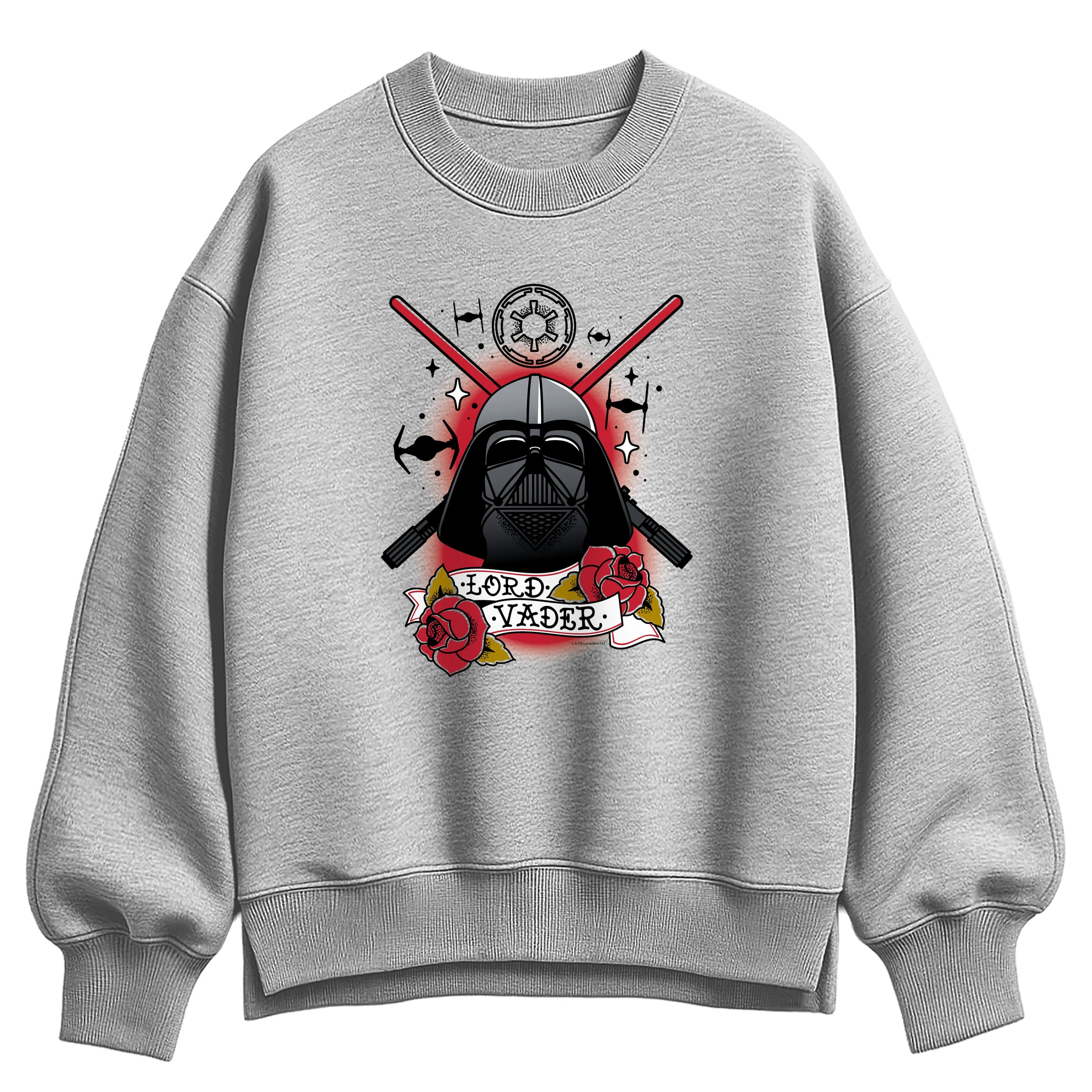 Star Wars - Darth Vader Traditional Tattoo - Women's Oversized Fleece Crew Sweatshirt sold by Zulily product image thumbnail 2