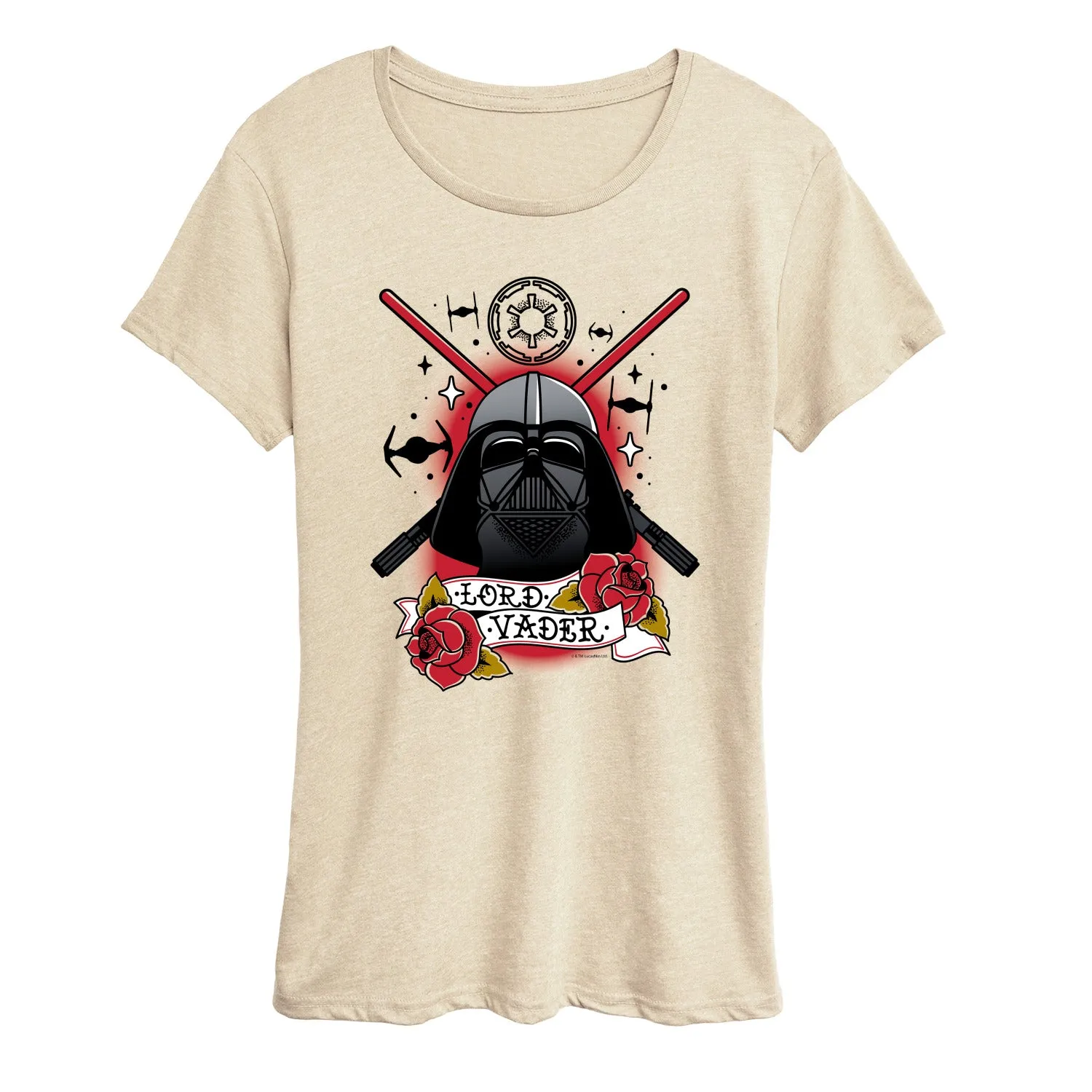 Star Wars - Darth Vader Traditional Tattoo - Women's Short Sleeve Graphic T-Shirt sold by Zulily product image thumbnail 2