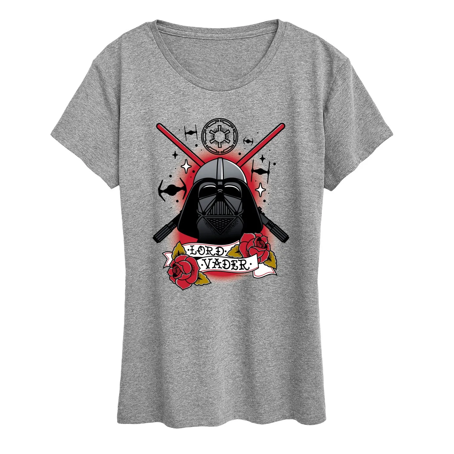 Star Wars - Darth Vader Traditional Tattoo - Women's Short Sleeve Graphic T-Shirt sold by Zulily product image thumbnail 3