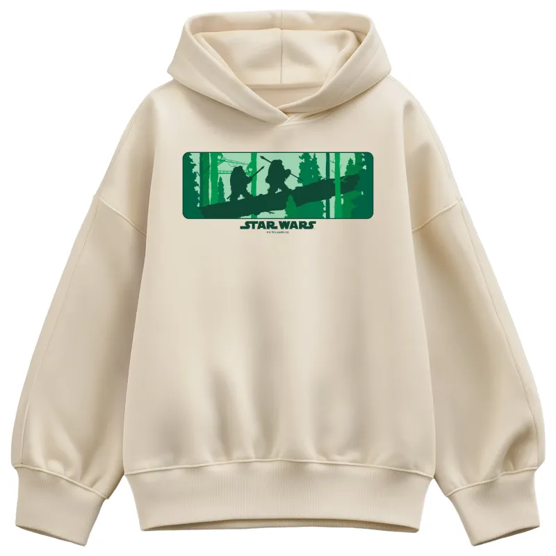 Star Wars - Ewok Forest - Women's Oversized Fleece Hoodie Sweatshirt made by Star Wars