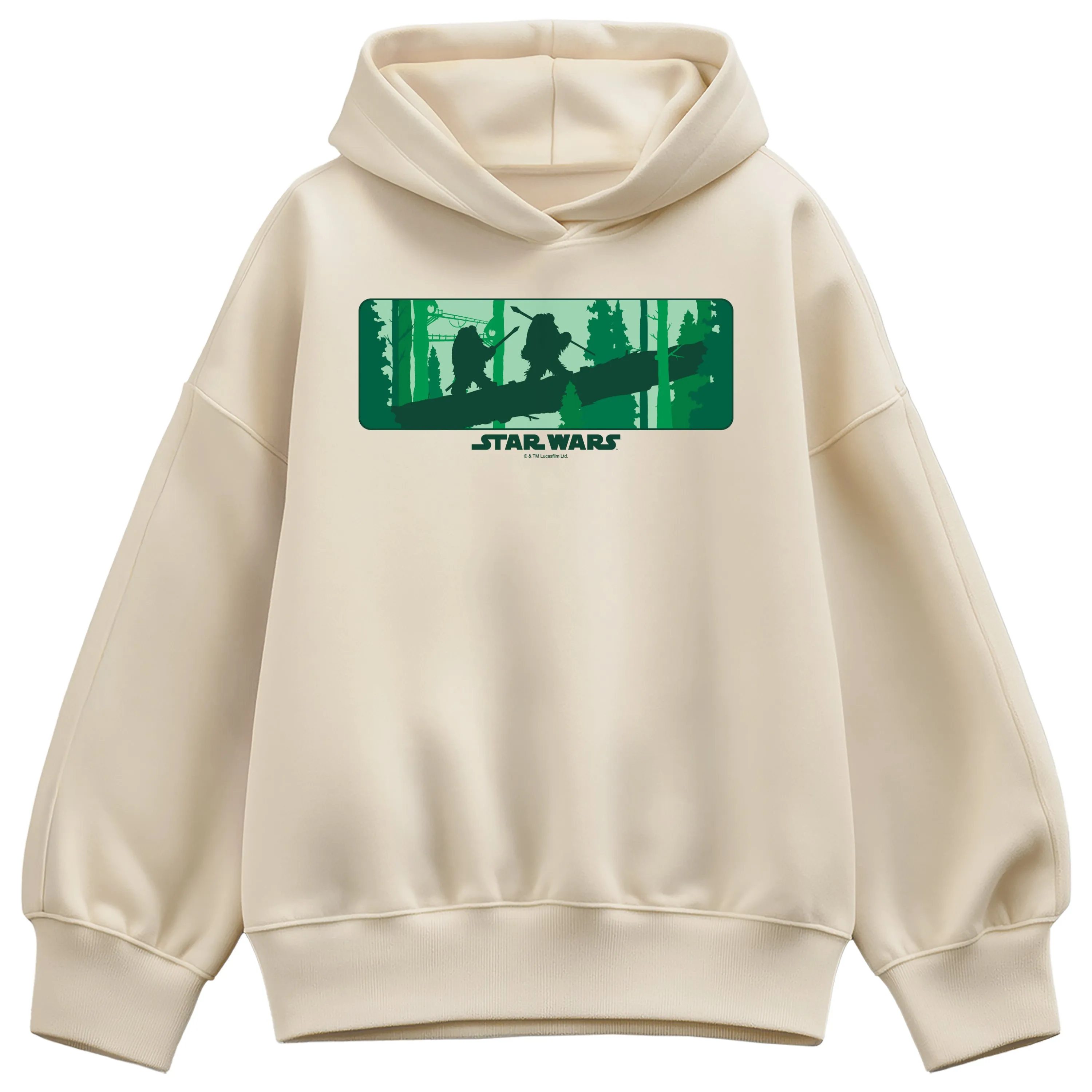 Star Wars - Ewok Forest - Women's Oversized Fleece Hoodie Sweatshirt sold by Zulily