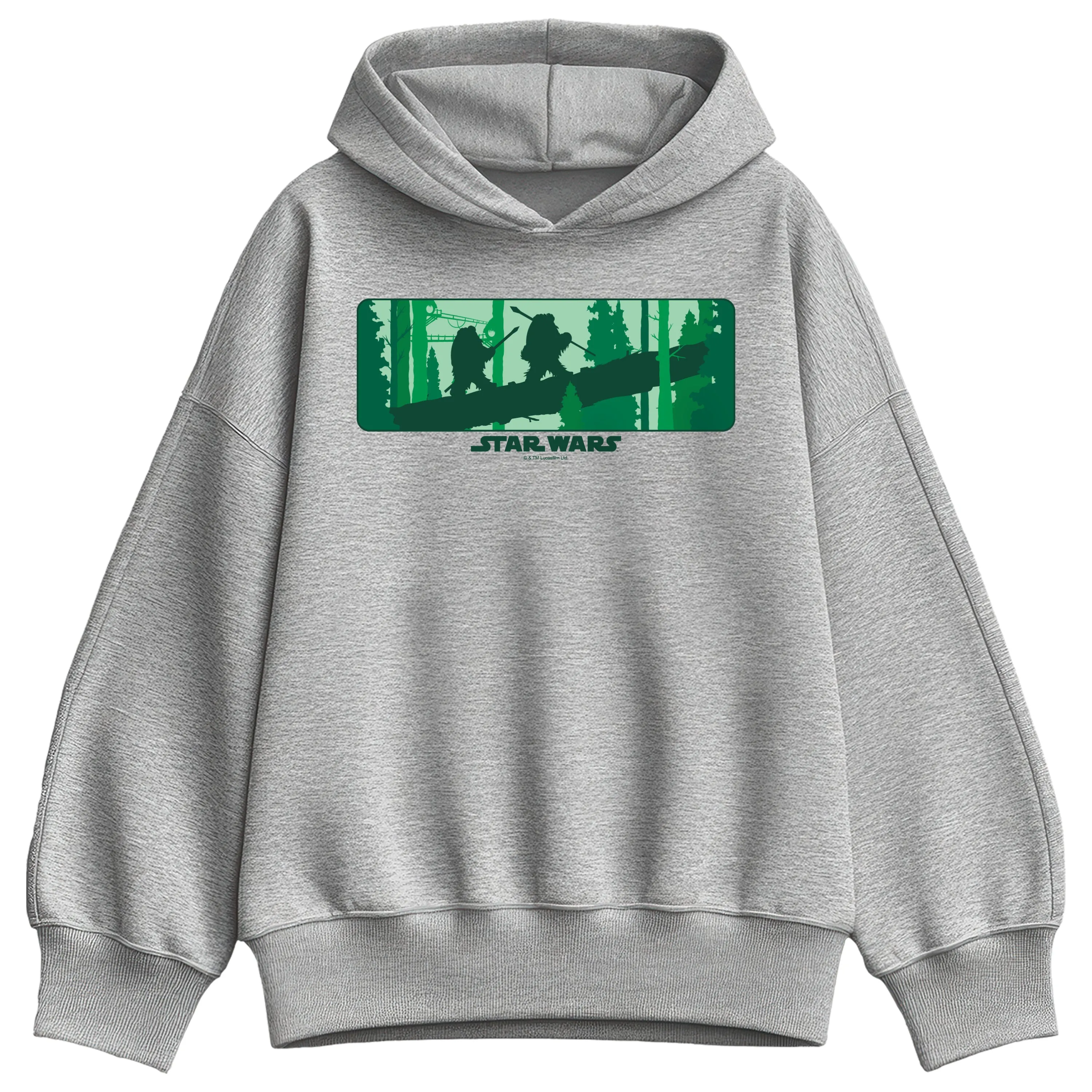 Star Wars - Ewok Forest - Women's Oversized Fleece Hoodie Sweatshirt sold by Zulily product image thumbnail 2