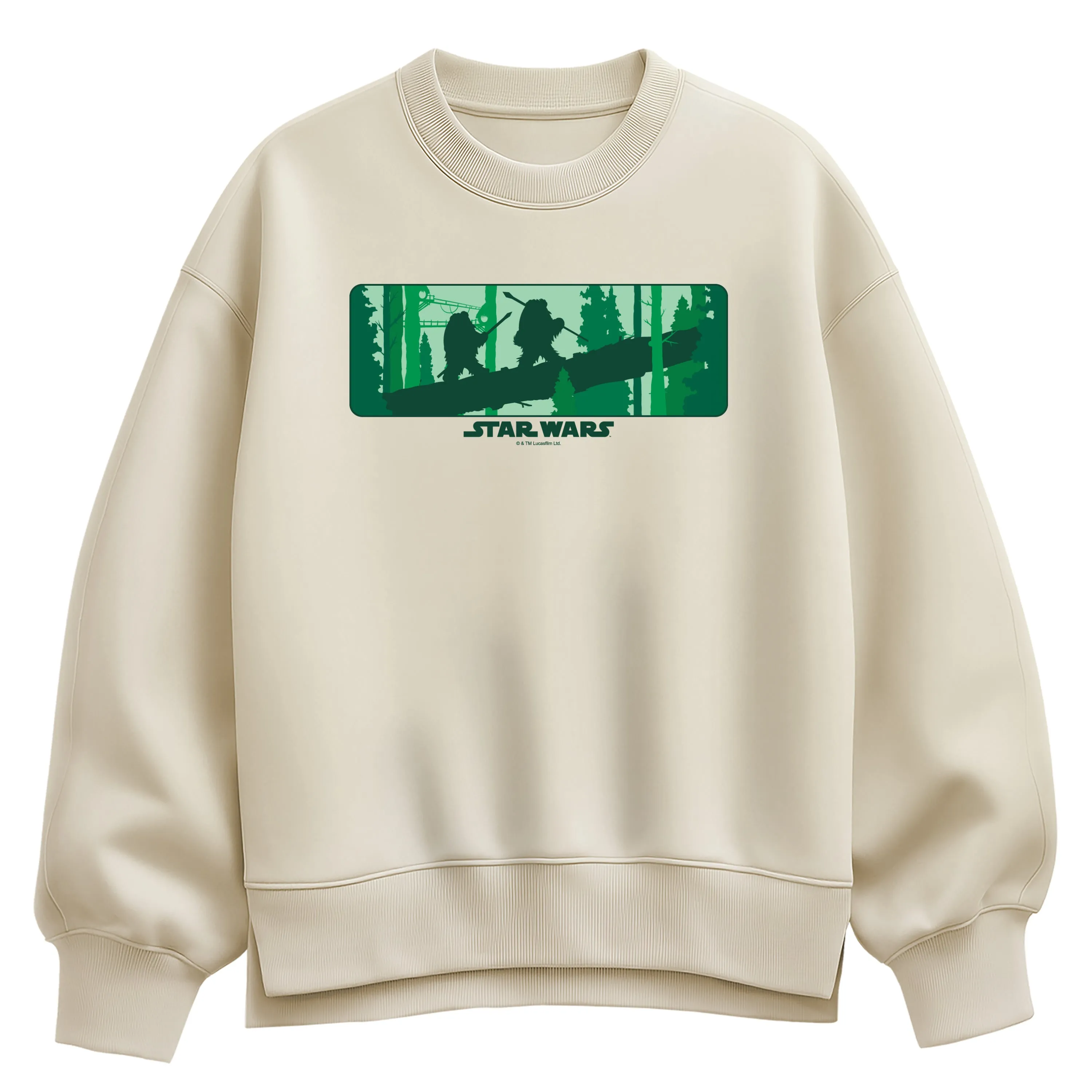 Star Wars - Ewok Forest - Women's Oversized Fleece Crew Sweatshirt sold by Zulily product image thumbnail 2