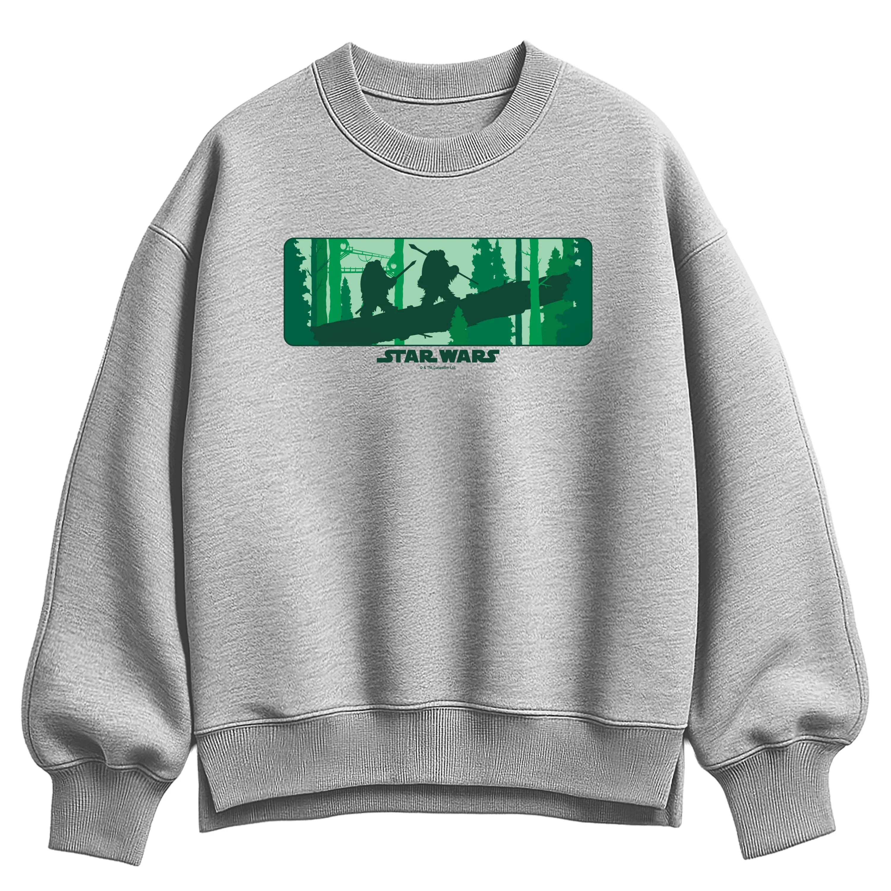 Star Wars - Ewok Forest - Women's Oversized Fleece Crew Sweatshirt sold by Zulily