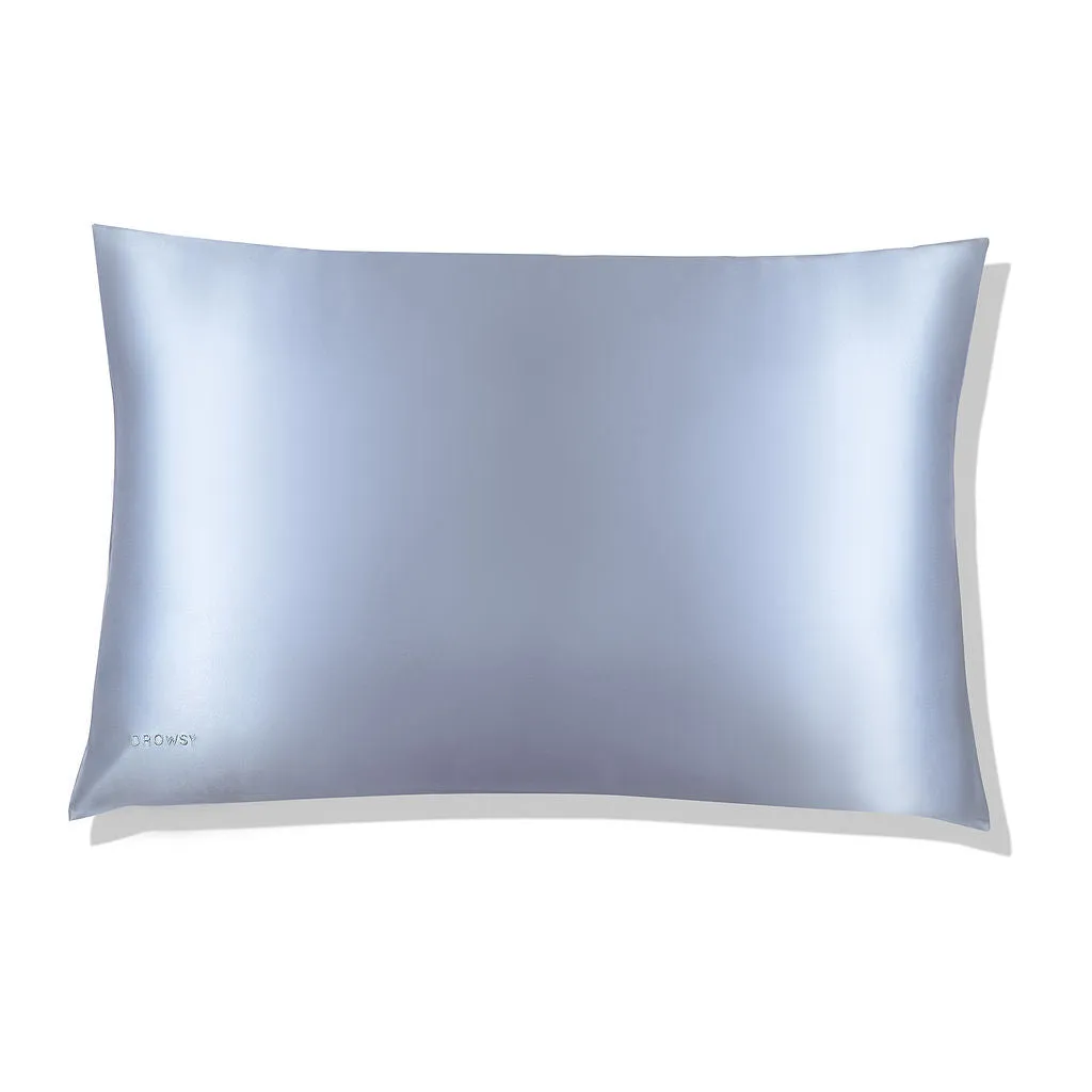 Drowsy Sleep Co. Blue Belle Silk Pillowcase sold by Zulily