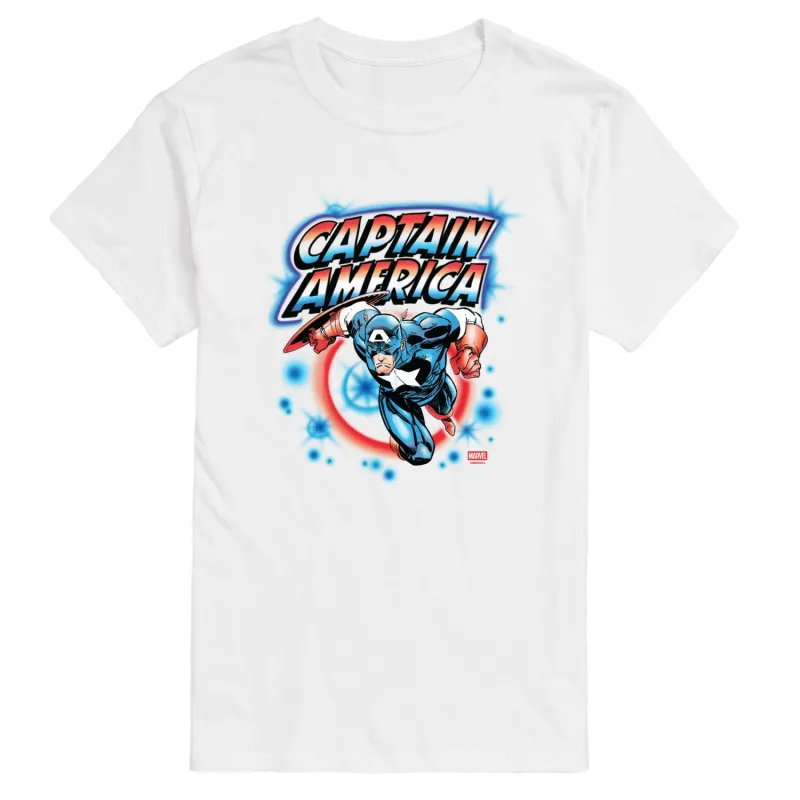 Captain America - Cap Graffiti - Men's Short Sleeve Graphic T-Shirt sold by Zulily