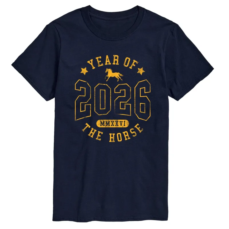 Instant Message - 2026 Year of the Horse - Men's Short Sleeve Graphic T-Shirt made by Zulily