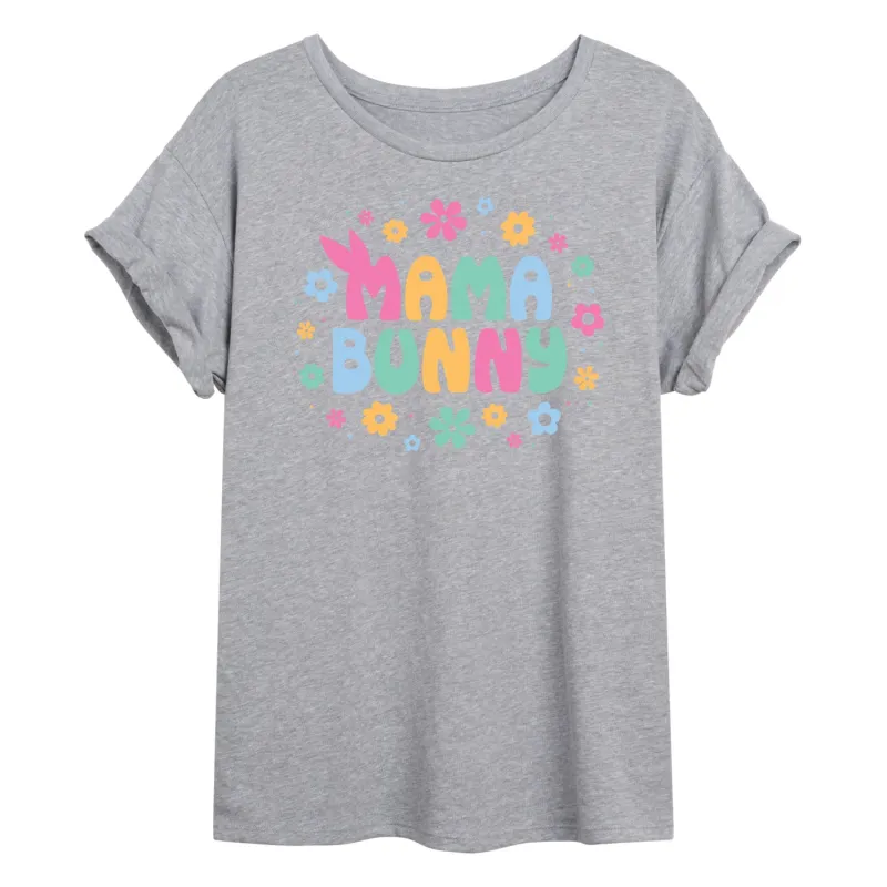 Instant Message - Mama Bunny - Juniors Oversized Graphic T-Shirt made by Zulily