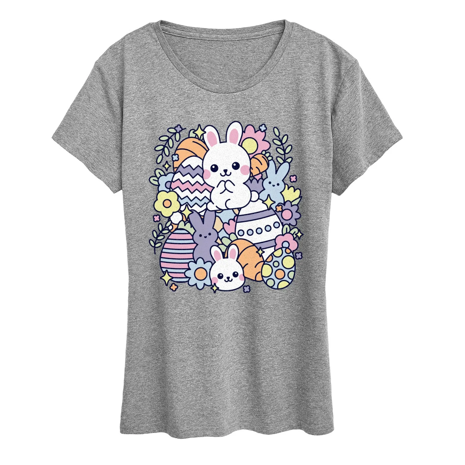 Instant Message - Easter Sticker Collage - Women's Short Sleeve Graphic T-Shirt sold by Zulily product image thumbnail 4