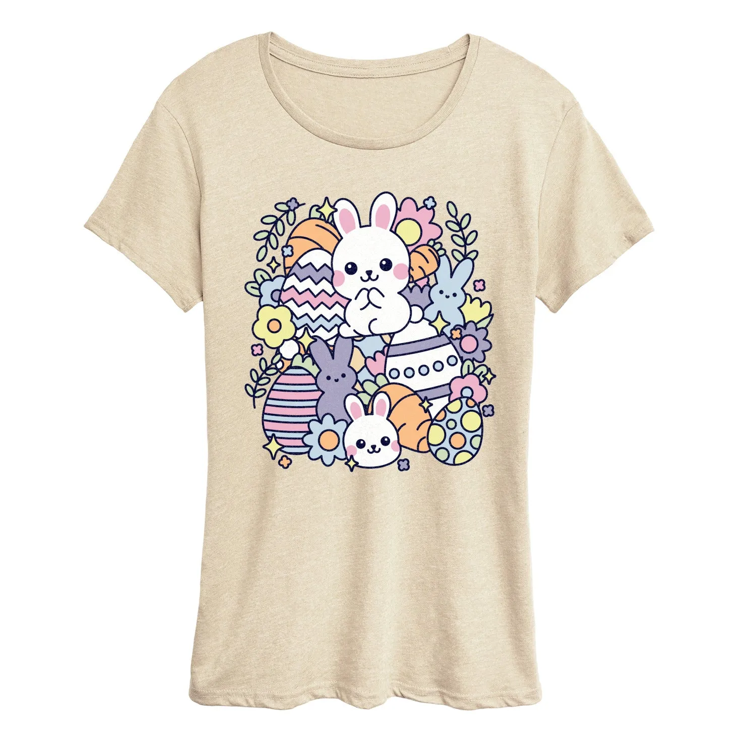 Instant Message - Easter Sticker Collage - Women's Short Sleeve Graphic T-Shirt sold by Zulily product image thumbnail 2