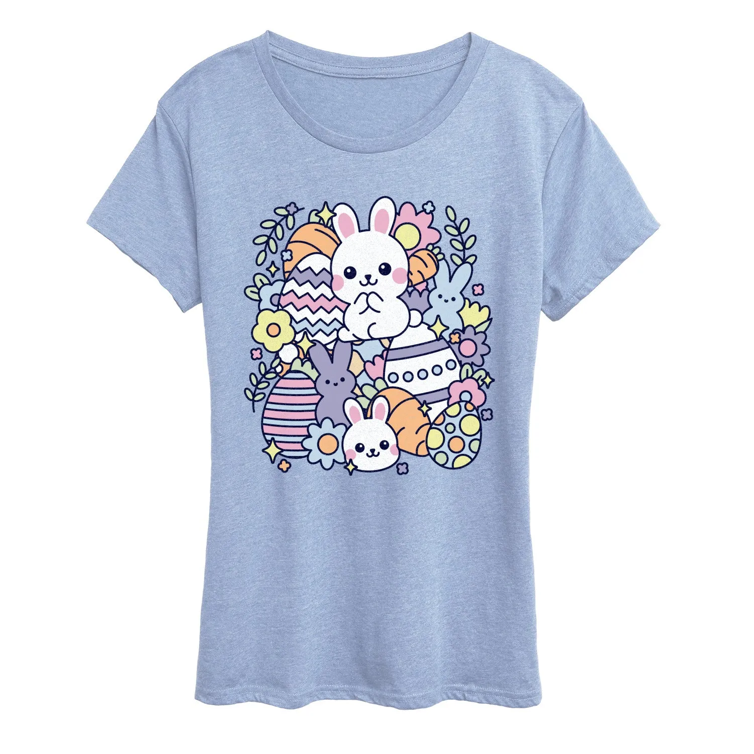 Instant Message - Easter Sticker Collage - Women's Short Sleeve Graphic T-Shirt sold by Zulily product image thumbnail 3