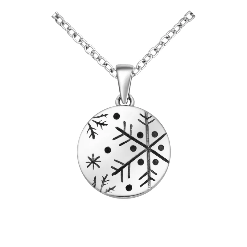 Ag Sterling Snowflake Pendant Necklace sold by Zulily