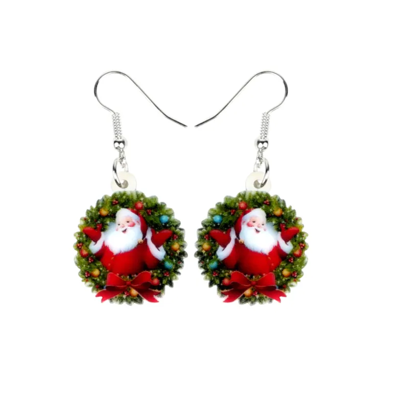 Don’t AsK Santa in Christmas Wreath Drop Earrings – Festive Holiday Jewellery for Women sold by Zulily