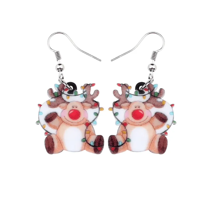 Don’t AsK Reindeer with Christmas Lights Drop Earrings – Festive Holiday Jewellery for Women sold by Zulily