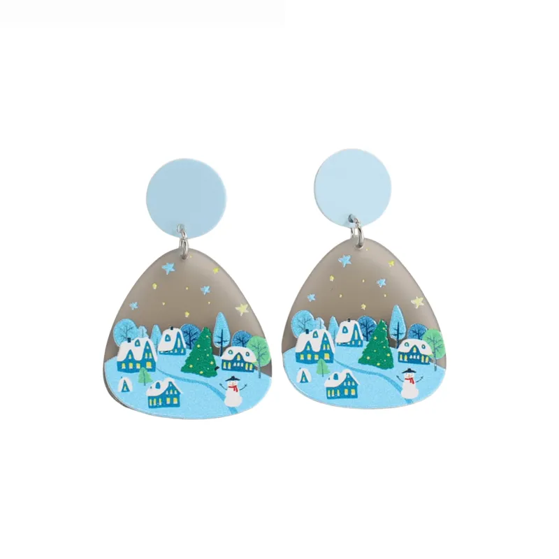Don’t AsK Snowy Village Scene Drop Earrings – Festive Holiday Jewellery for Women sold by Zulily