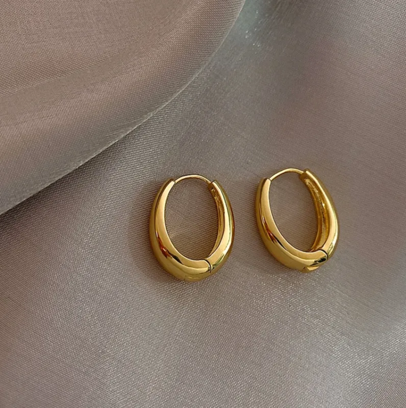 Goldtone Graduated Hoop Earring sold by Zulily