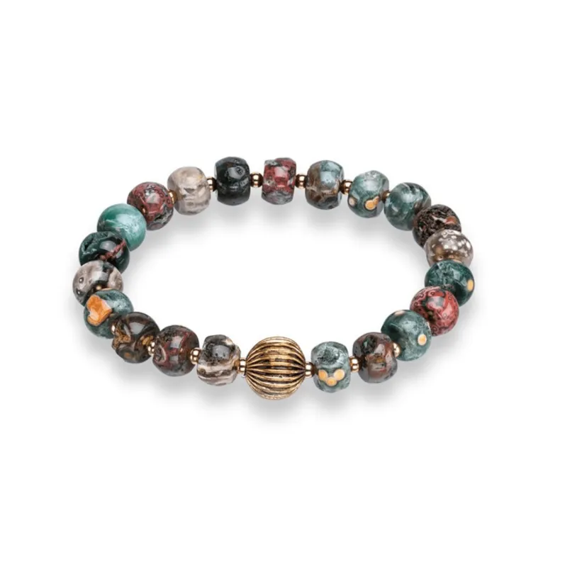 Micalla Ocean Jasper Beaded Stretch Bracelet sold by Zulily