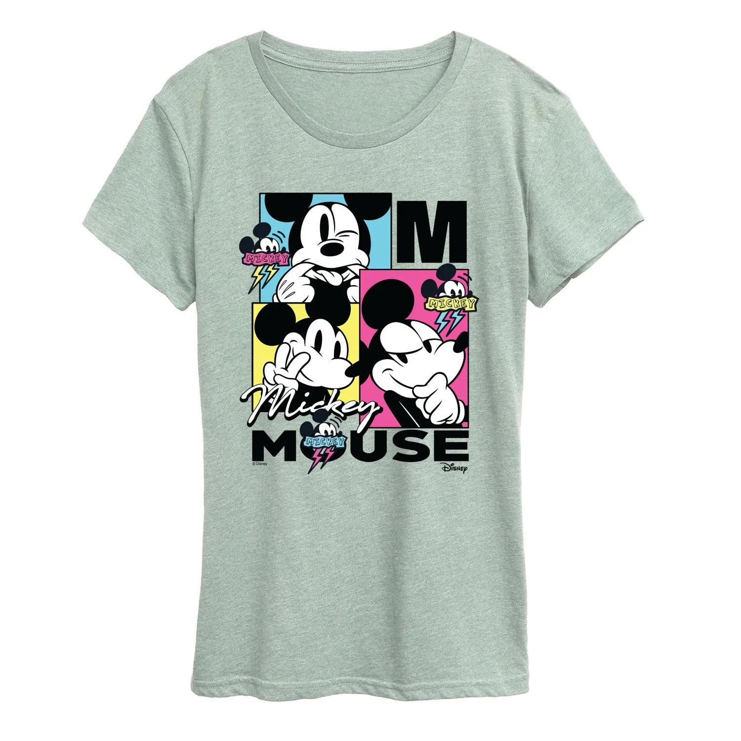 Disney - Cmyk Mickey - Women's Short Sleeve Graphic T-Shirt sold by Zulily product image thumbnail 2