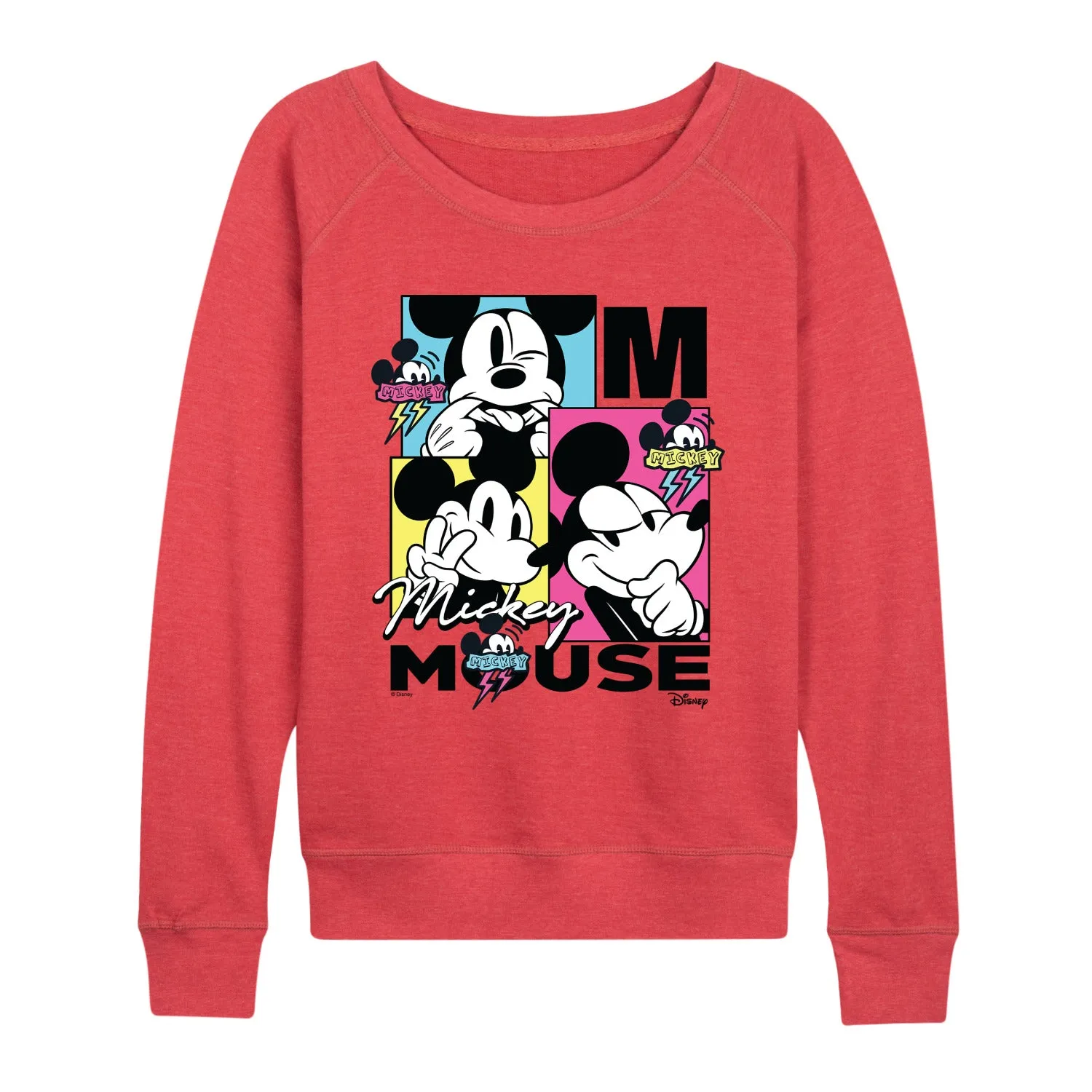 Disney - Cmyk Mickey - Women's French Terry Long Sleeve Pullover sold by Zulily product image thumbnail 3