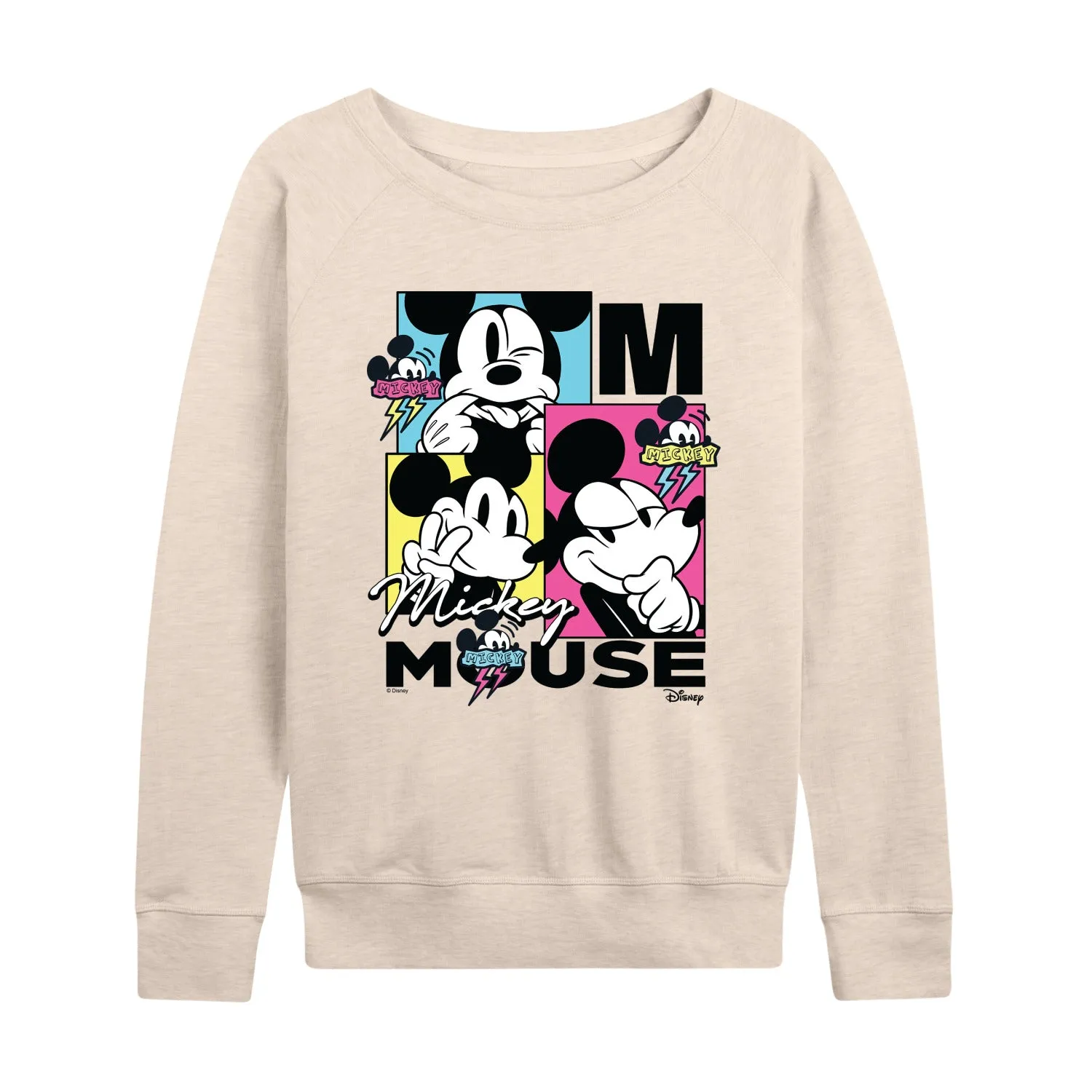 Disney - Cmyk Mickey - Women's French Terry Long Sleeve Pullover sold by Zulily product image thumbnail 4
