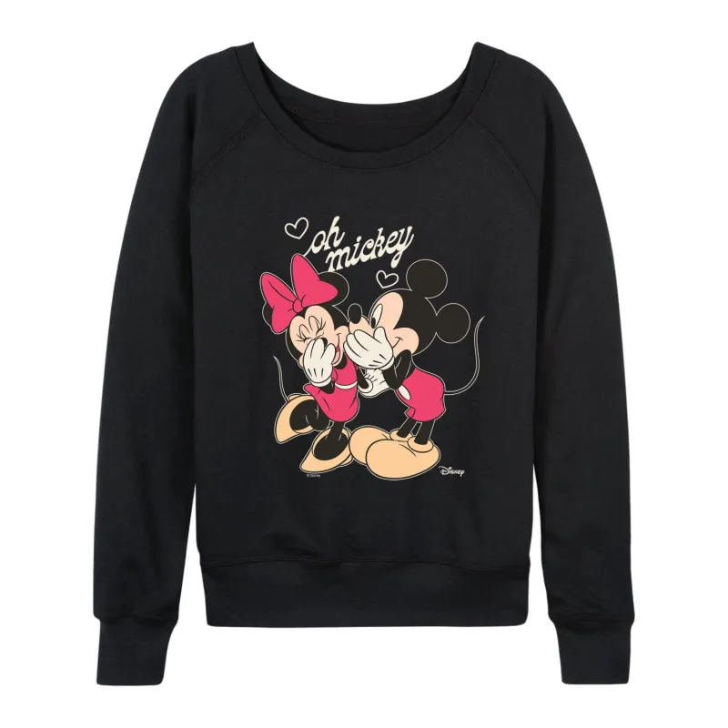 Disney - Oh Mickey - Women's French Terry Long Sleeve Pullover sold by Zulily