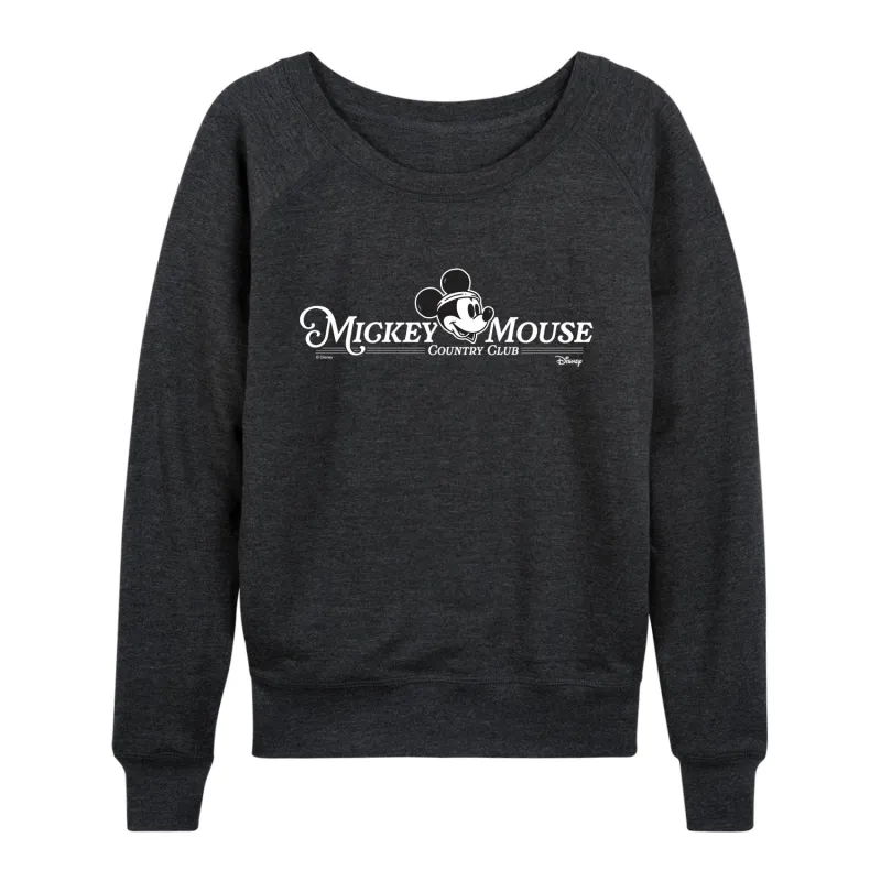 Disney - Mickey Mouse Country Club - Women's French Terry Long Sleeve Pullover sold by Zulily