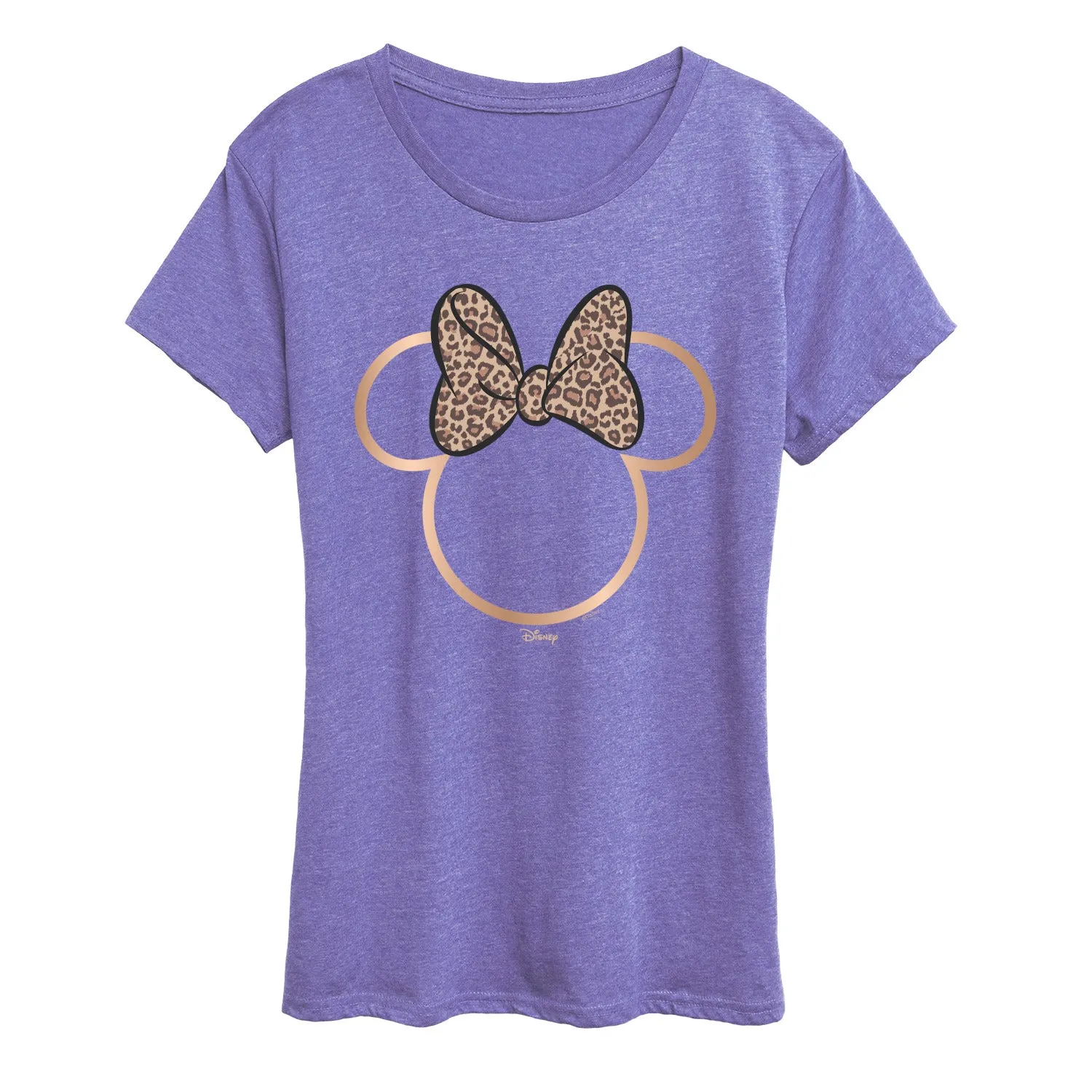 Disney - Minnie Leopard Print - Women's Short Sleeve Graphic T-Shirt sold by Zulily