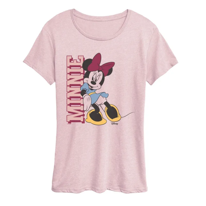 Disney - Minnie Name - Women's Short Sleeve Graphic T-Shirt sold by Zulily