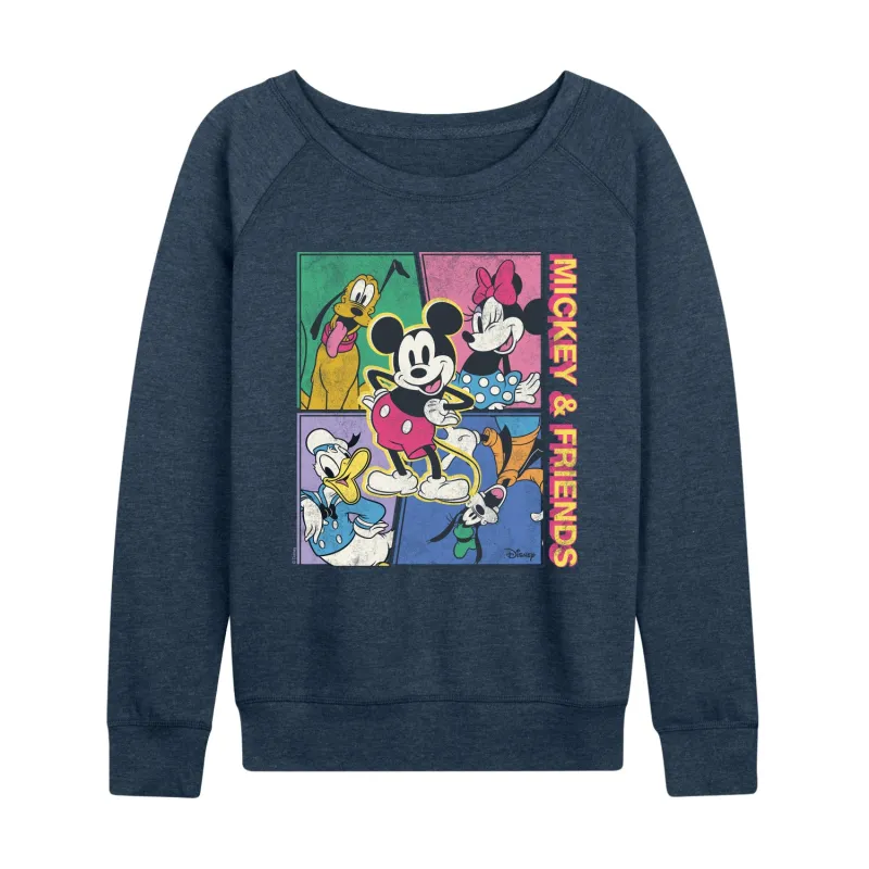 Disney - Mickey Friends Comic - Women's French Terry Long Sleeve Pullover sold by Zulily