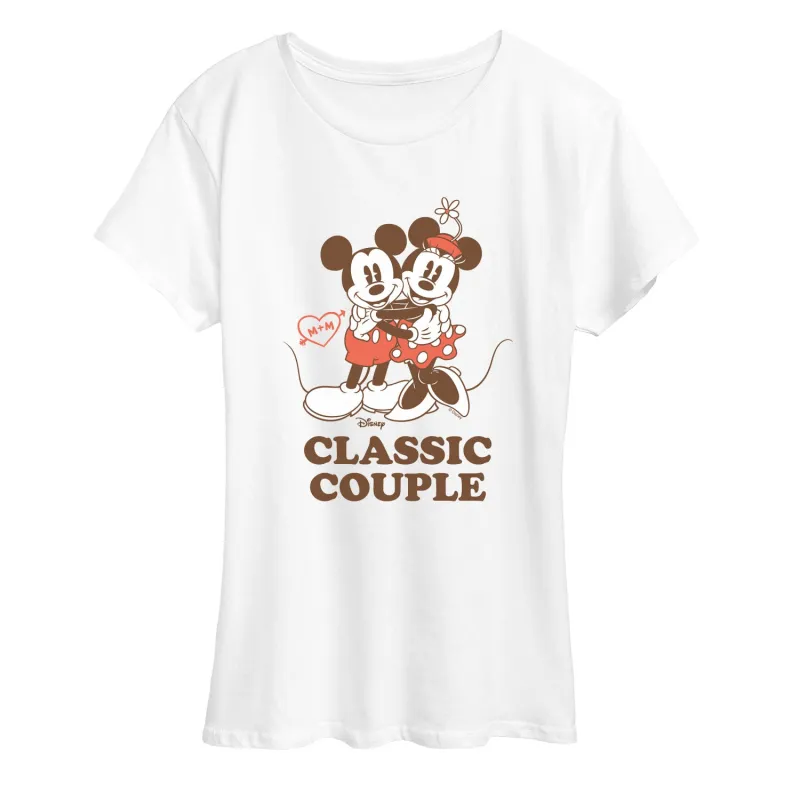 Disney - Classic Couple - Women's Short Sleeve Graphic T-Shirt sold by Zulily