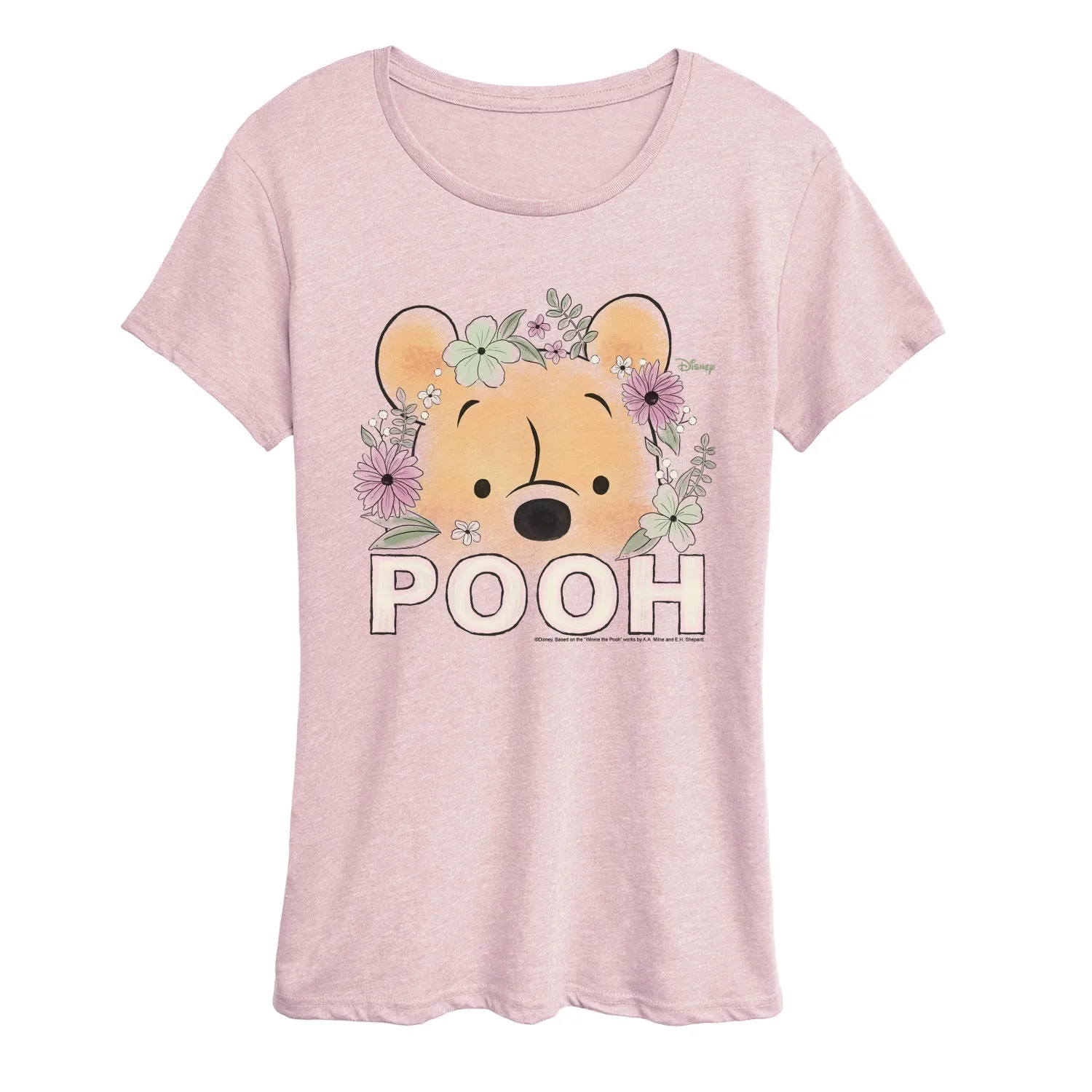 Winnie The Pooh - Floral Pooh - Women's Short Sleeve Graphic T-Shirt sold by Zulily