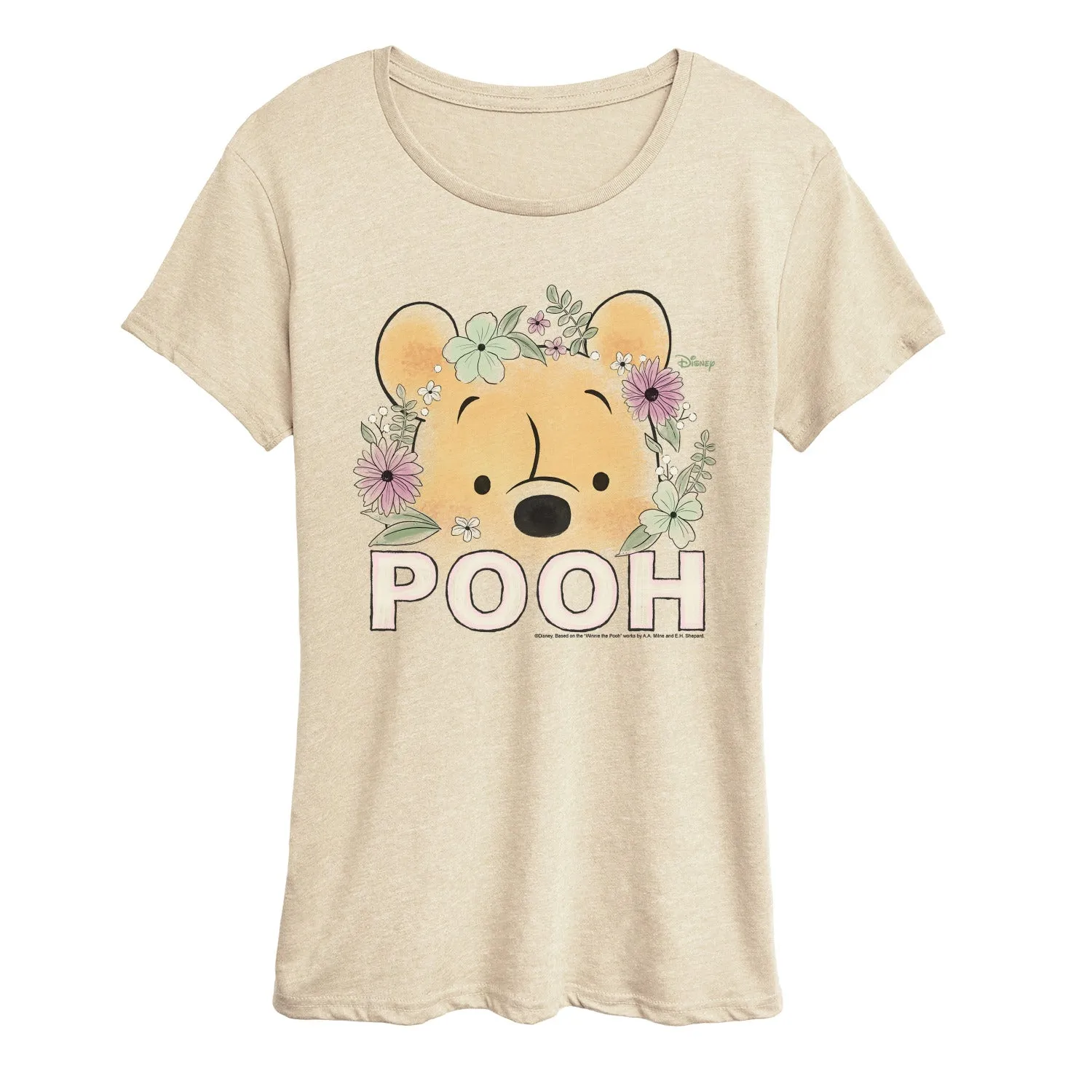 Winnie The Pooh - Floral Pooh - Women's Short Sleeve Graphic T-Shirt sold by Zulily product image thumbnail 2