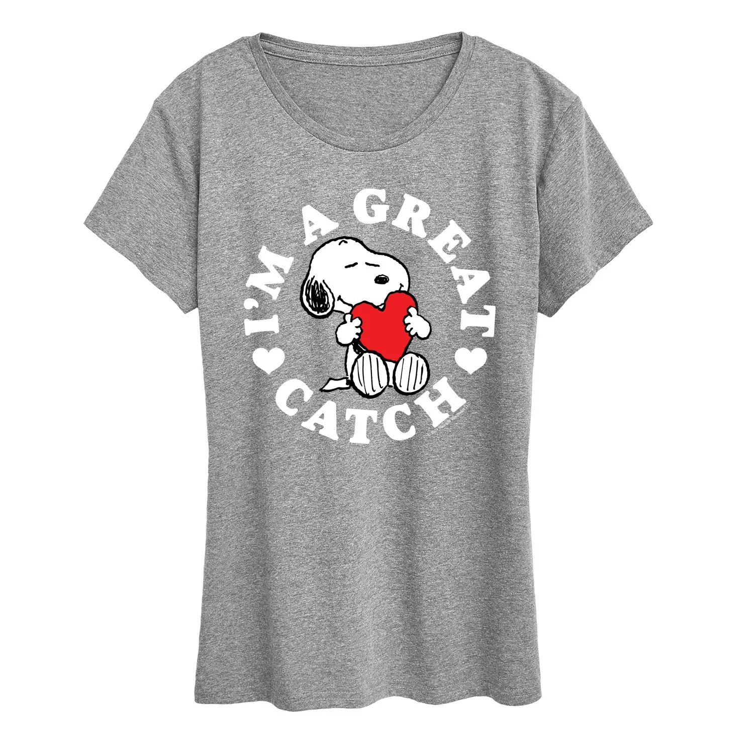 Peanuts - I'm a Great Catch - Women's Short Sleeve Graphic T-Shirt sold by Zulily product image thumbnail 5