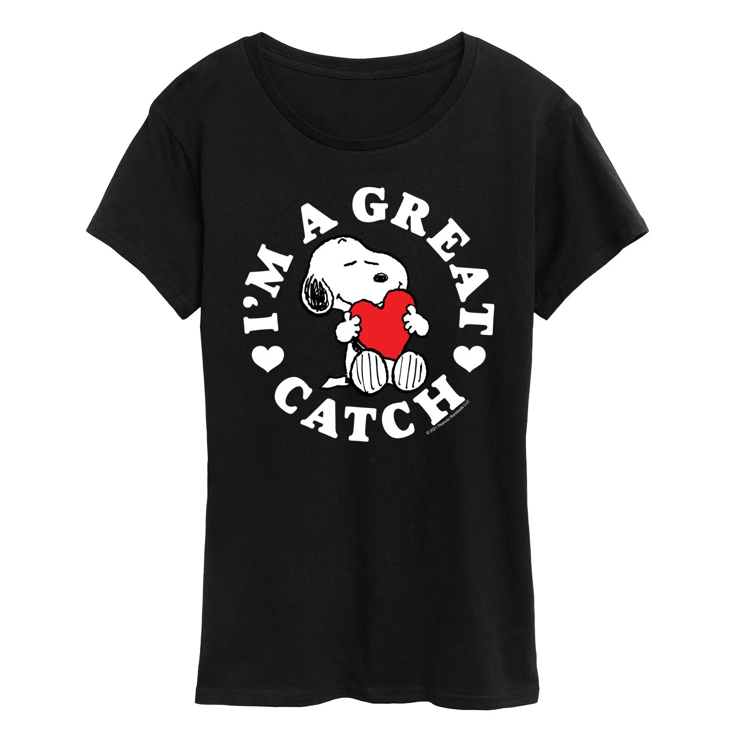 Peanuts - I'm a Great Catch - Women's Short Sleeve Graphic T-Shirt sold by Zulily product image thumbnail 2