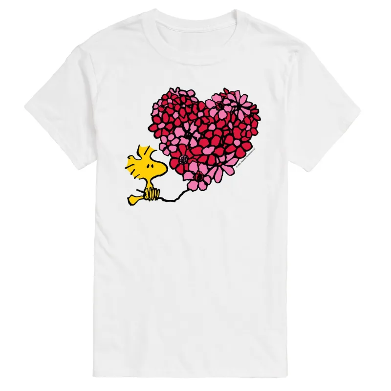 Peanuts - Flower Heart - Men's Short Sleeve Graphic T-Shirt sold by Zulily