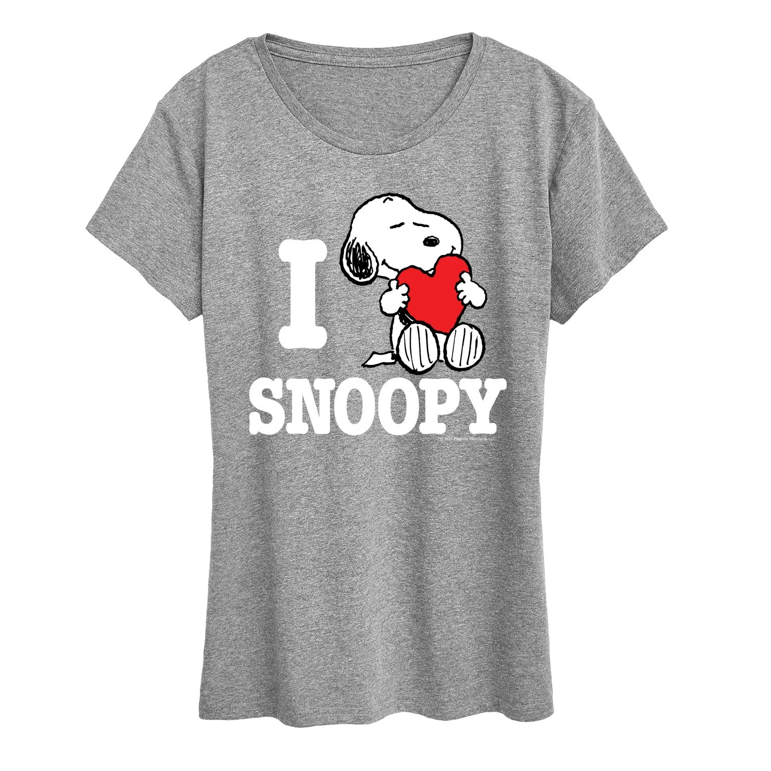 Peanuts - I Love Snoopy - Women's Short Sleeve Graphic T-Shirt sold by Zulily product image thumbnail 2