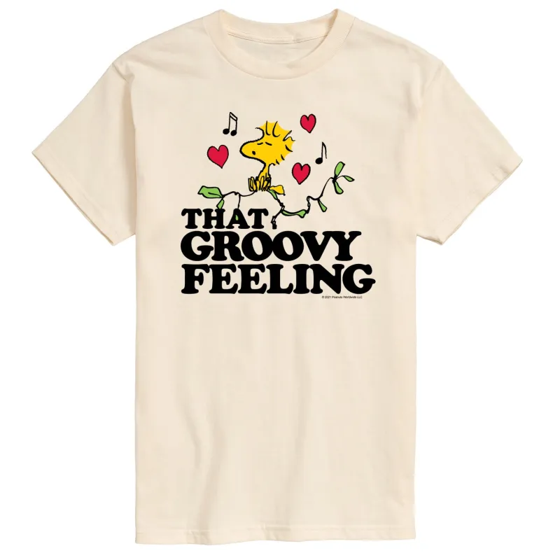 Peanuts - That Groovy Feeling - Men's Short Sleeve Graphic T-Shirt sold by Zulily