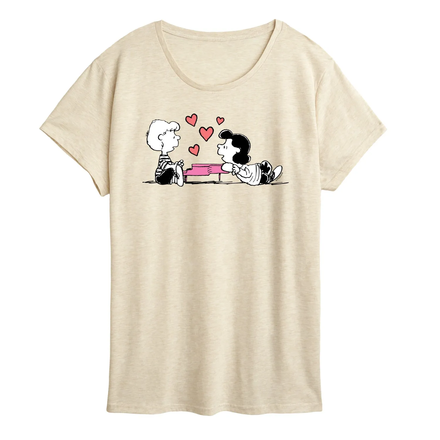 Peanuts - Lucy and Schroeder Piano - Women's Short Sleeve Graphic T-Shirt sold by Zulily product image thumbnail 2