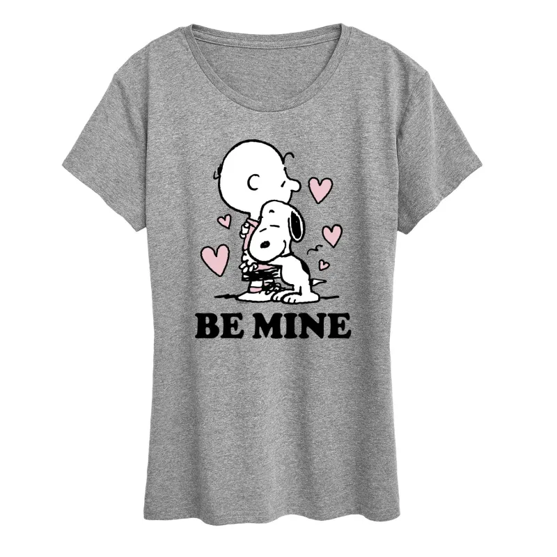 Peanuts - Be Mine - Women's Short Sleeve Graphic T-Shirt sold by Zulily