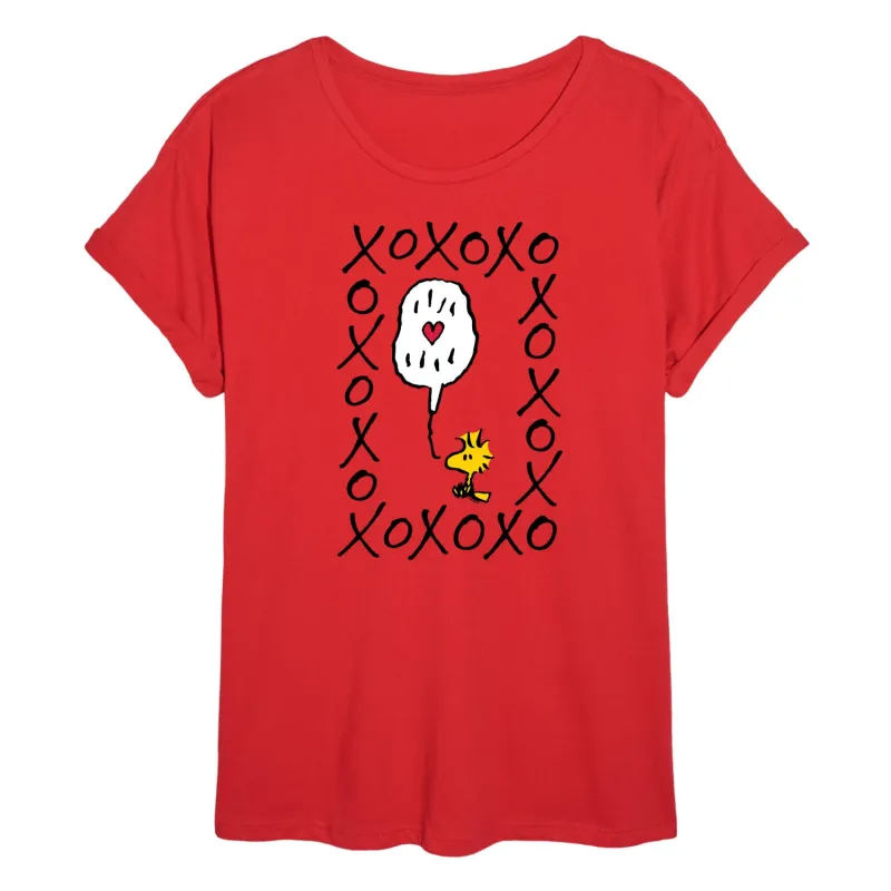 Peanuts - Woodstock XOXO - Juniors Oversized Graphic T-Shirt sold by Zulily