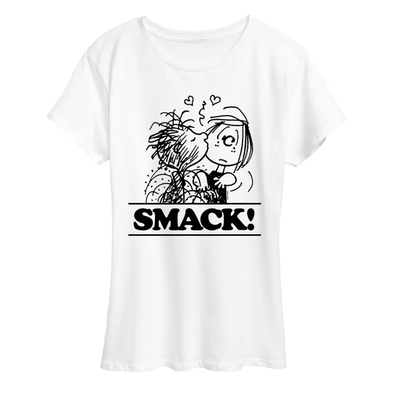 Peanuts - Pigpen Peppermint Patty Smack - Women's Short Sleeve Graphic T-Shirt made by Peanuts