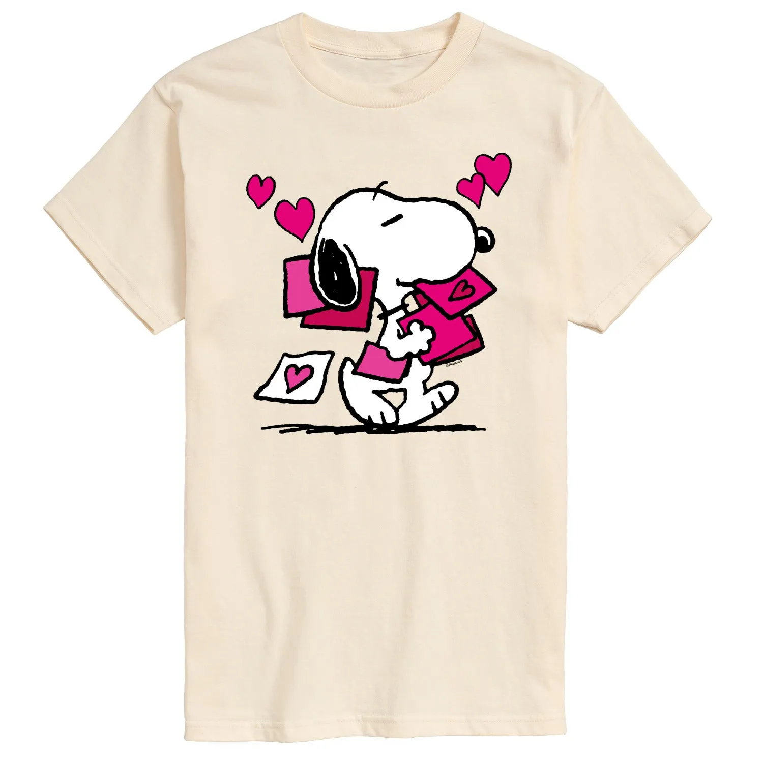 Peanuts - Snoopy Valentines Cards - Men's Short Sleeve Graphic T-Shirt sold by Zulily product image thumbnail 2