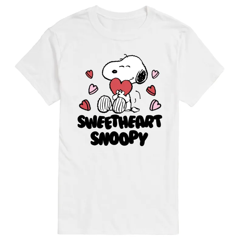 Peanuts - Sweetheart Snoopy - Men's Short Sleeve Graphic T-Shirt sold by Zulily