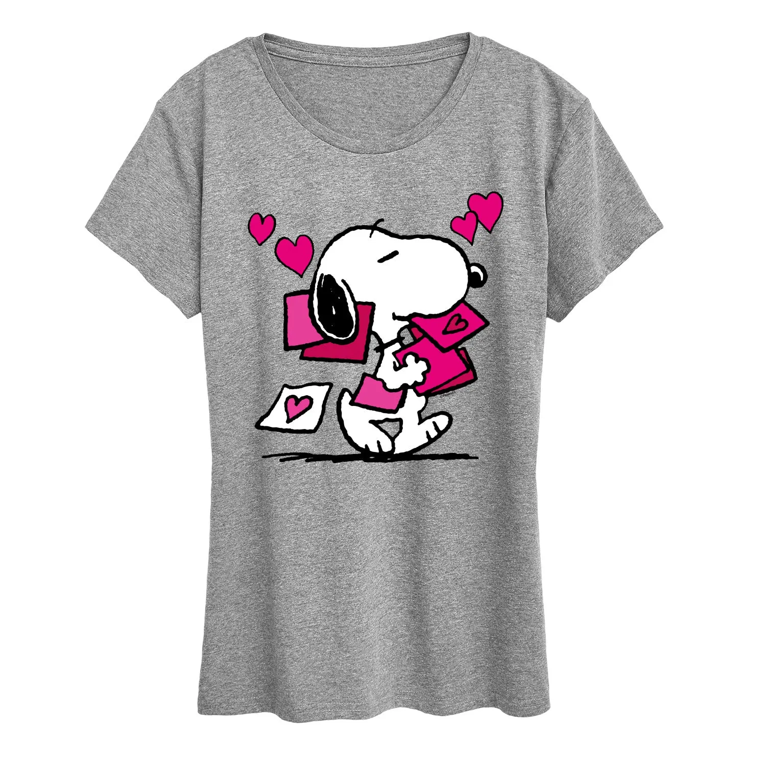 Peanuts - Snoopy Valentines Cards - Women's Short Sleeve Graphic T-Shirt sold by Zulily product image thumbnail 3