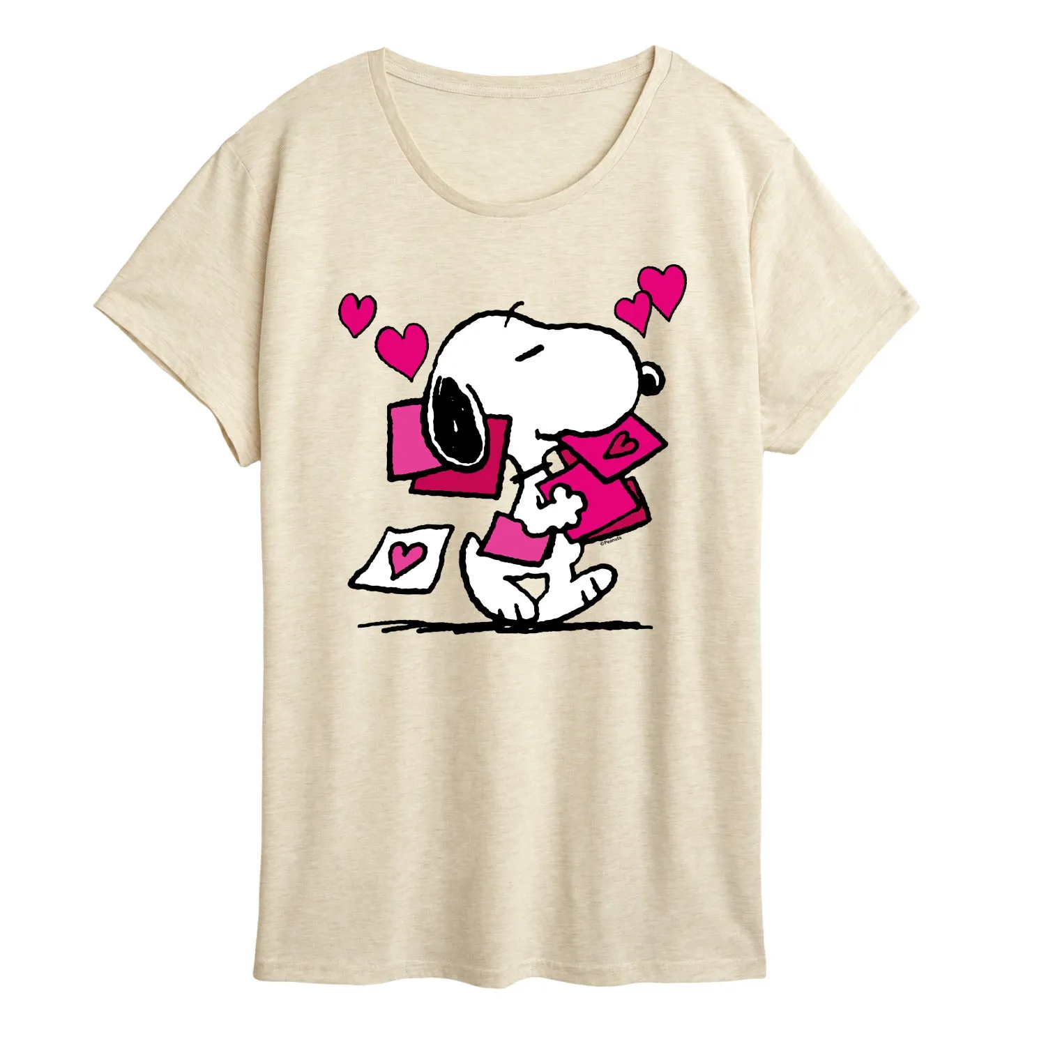 Peanuts - Snoopy Valentines Cards - Women's Short Sleeve Graphic T-Shirt sold by Zulily product image thumbnail 2