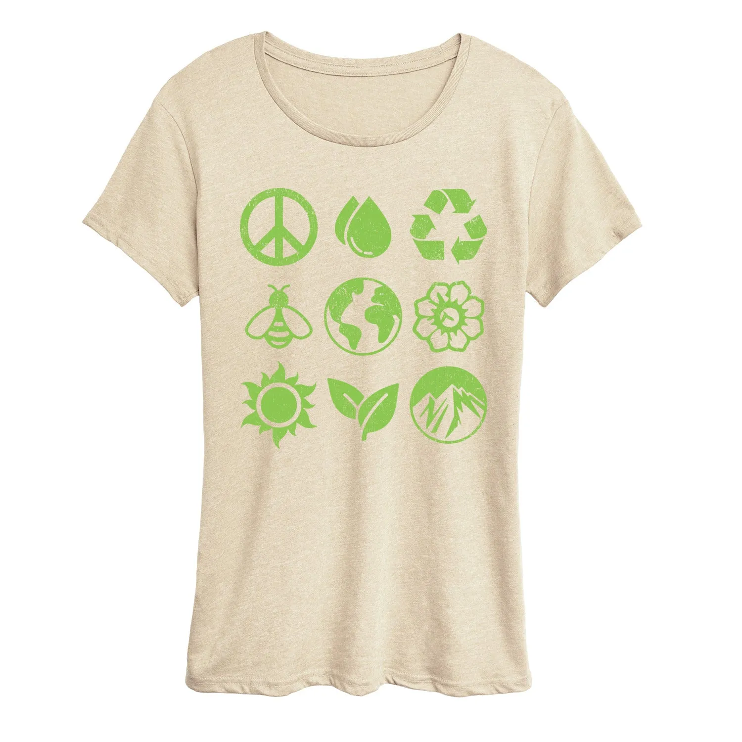 Instant Message - Earth Day Grid - Women's Short Sleeve Graphic T-Shirt sold by Zulily product image thumbnail 2